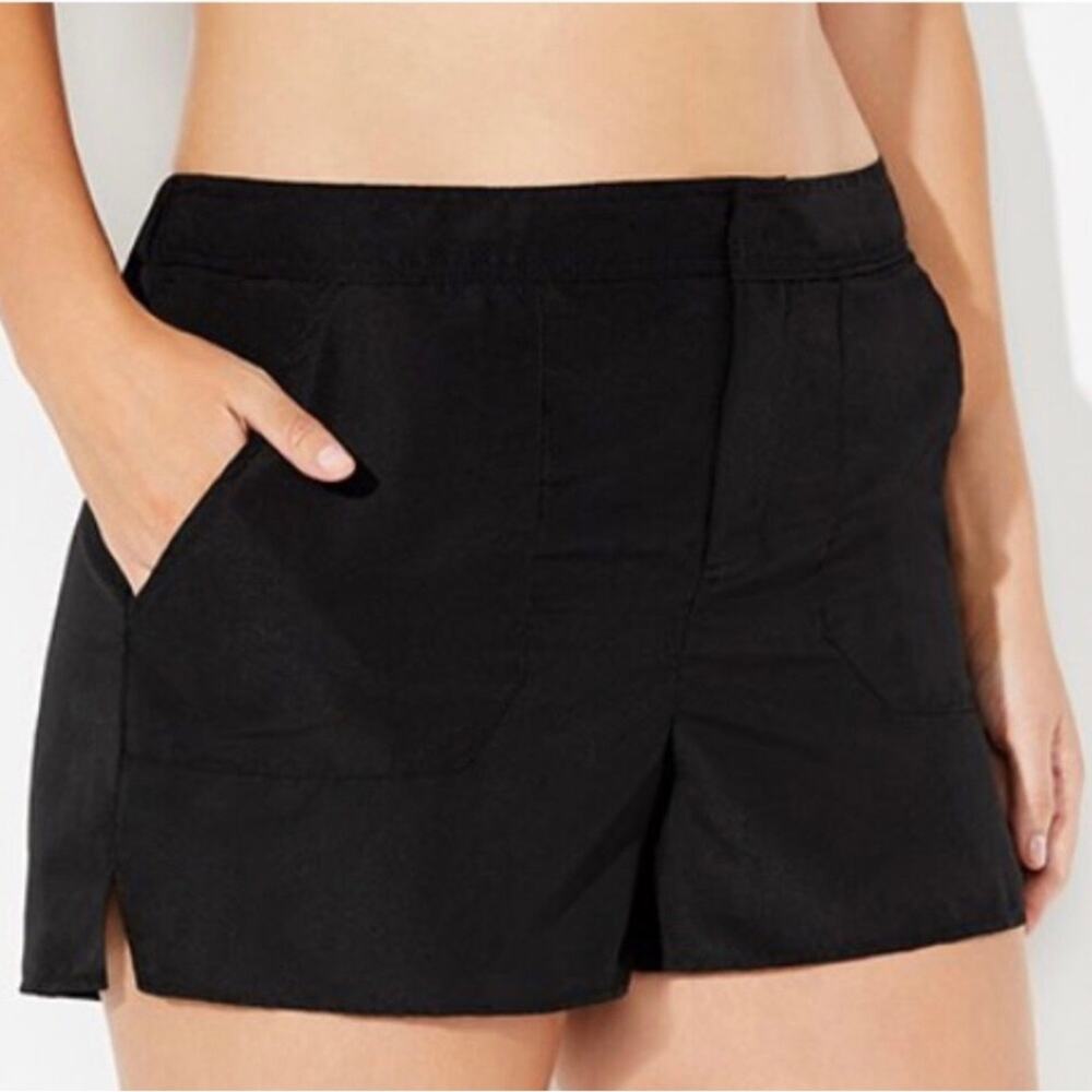 Swimsuits For All Cargo Swim Shorts New With Tags Size 8 Black Built-in Brief